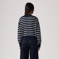 Snowflake Cardigan — Susanne Stripe Navy - Blue 4