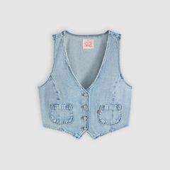 Tailored Denim Vest — Summer Job Vest - Medium Wash 5