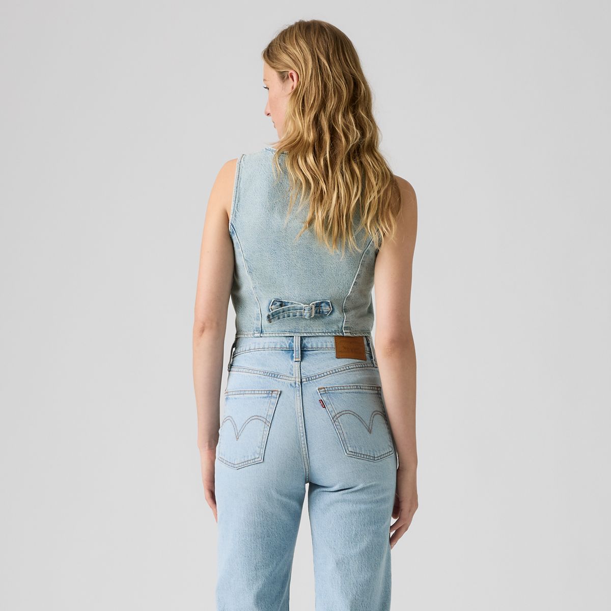 Tailored Denim Vest — Summer Job Vest - Medium Wash
