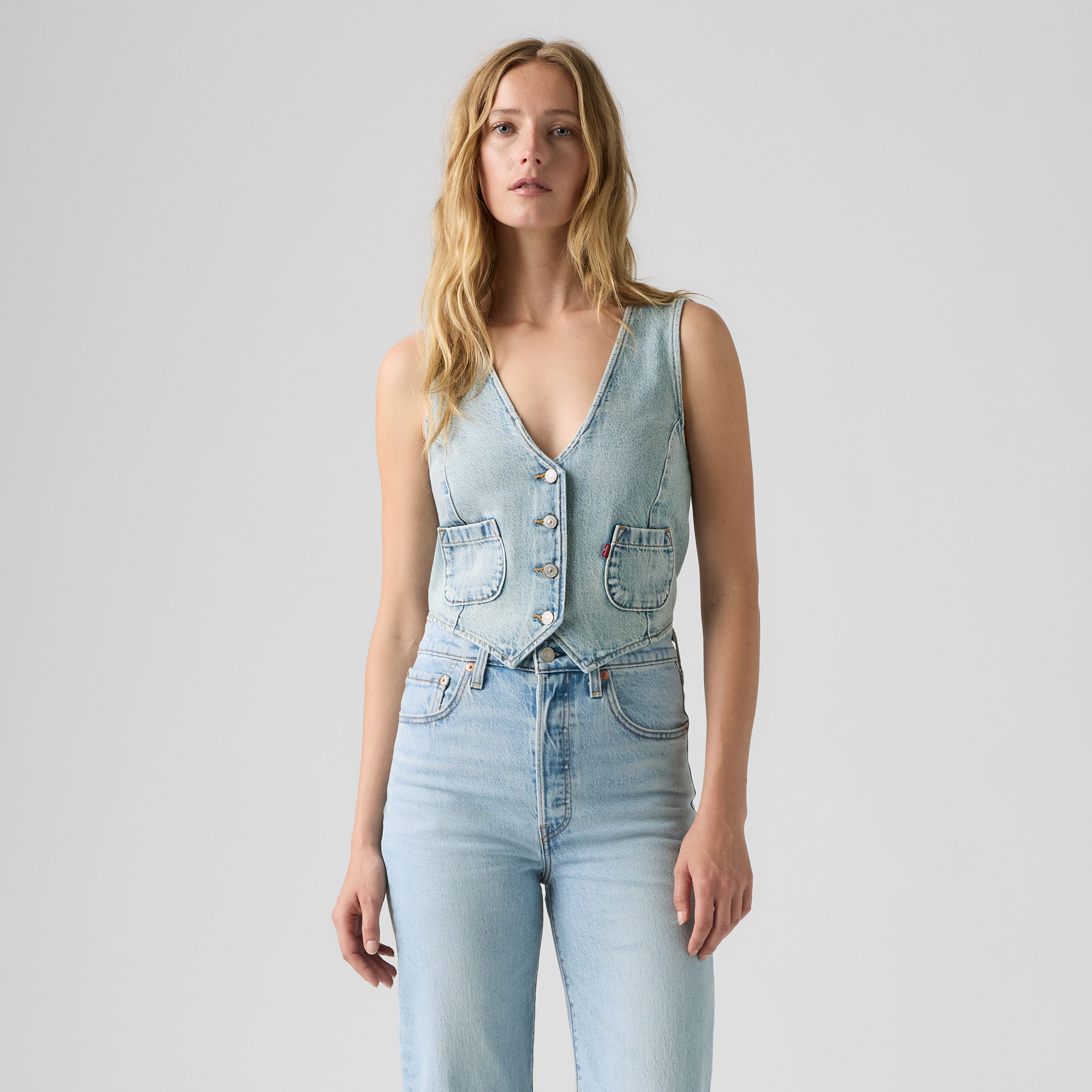 Tailored Lightweight Denim Vest 3