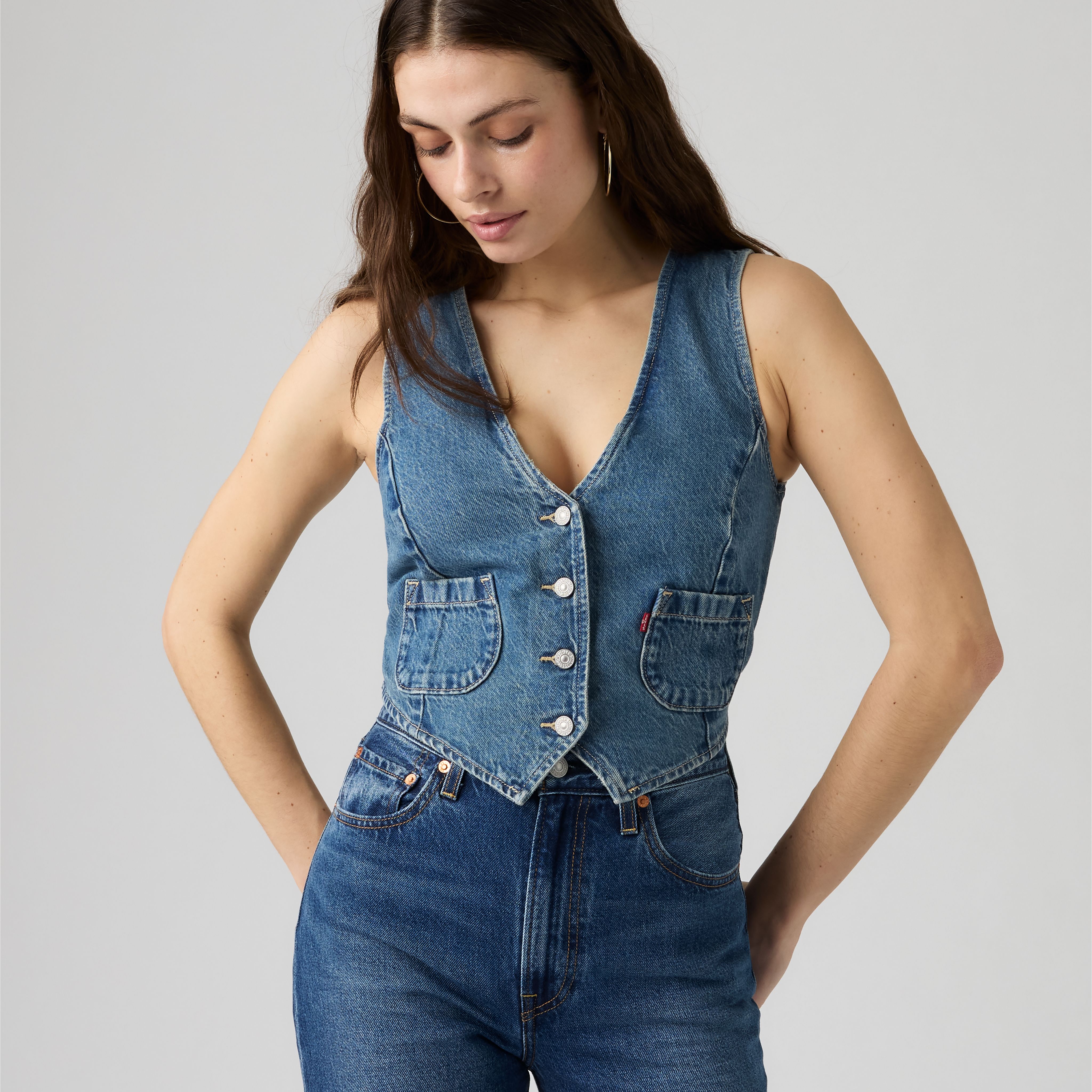 Tailored Lightweight Denim Vest 1