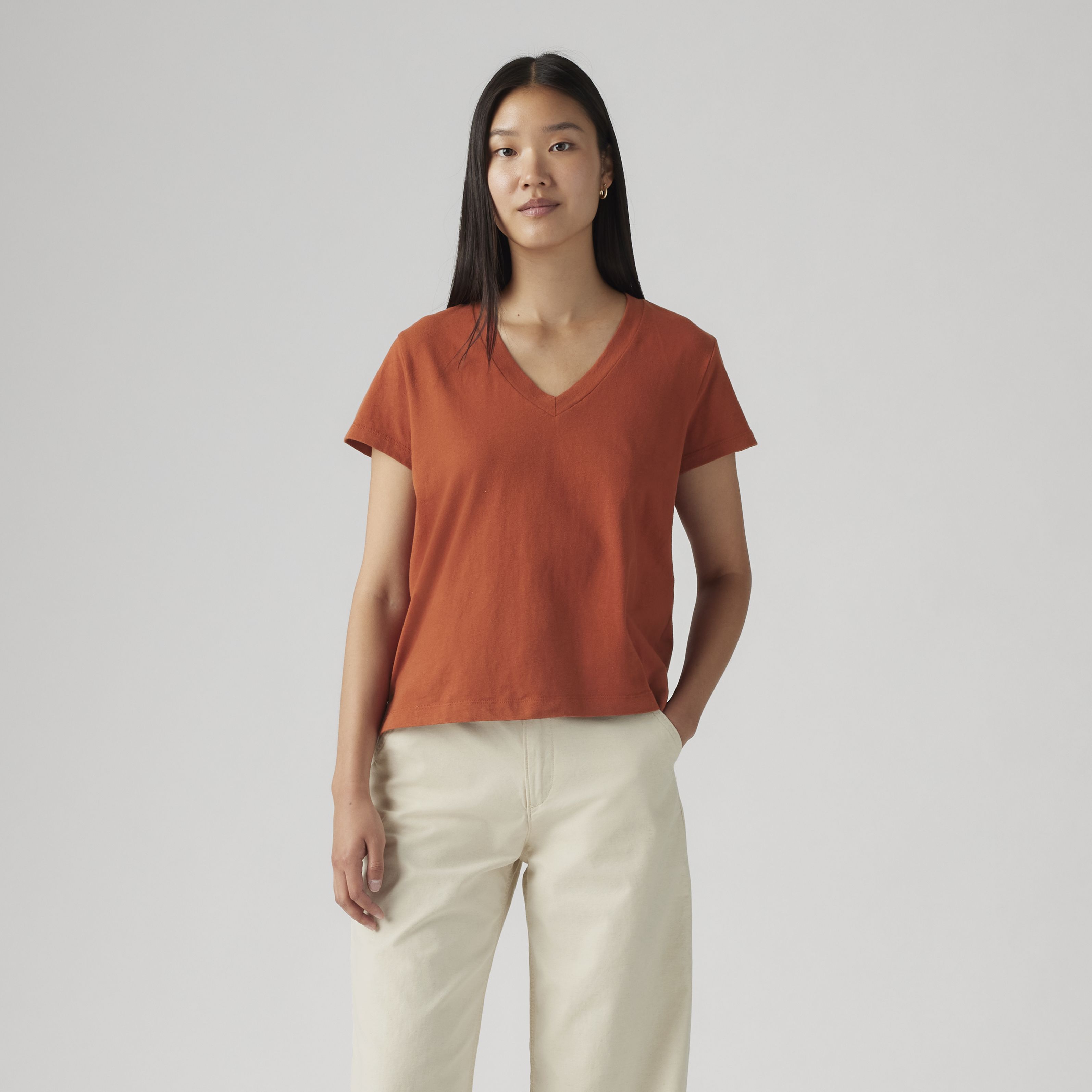 Boxy V-Neck T-Shirt 3