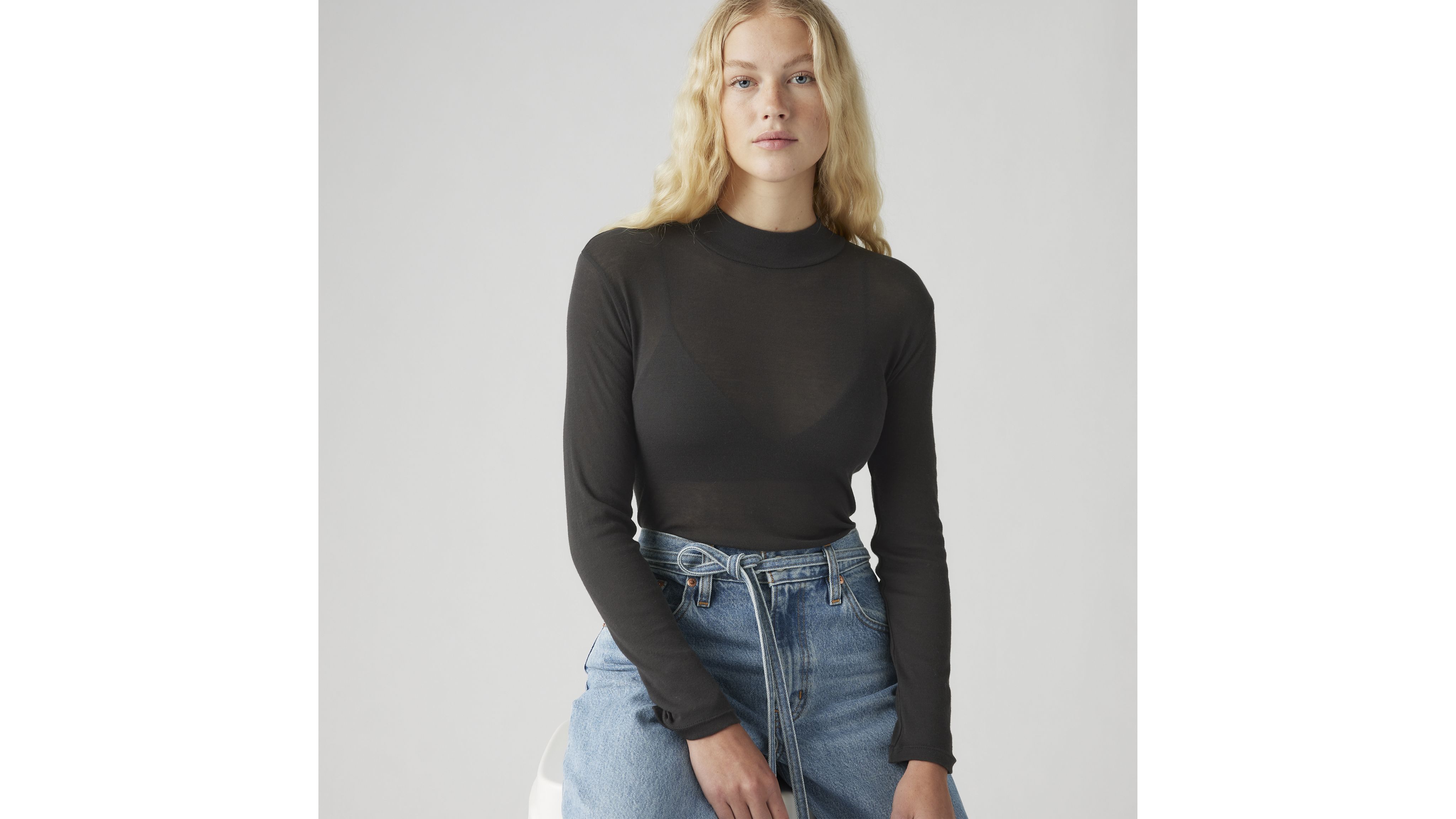 Juno Tissue Knit Long Sleeve T-shirt - Black | Levi's® US