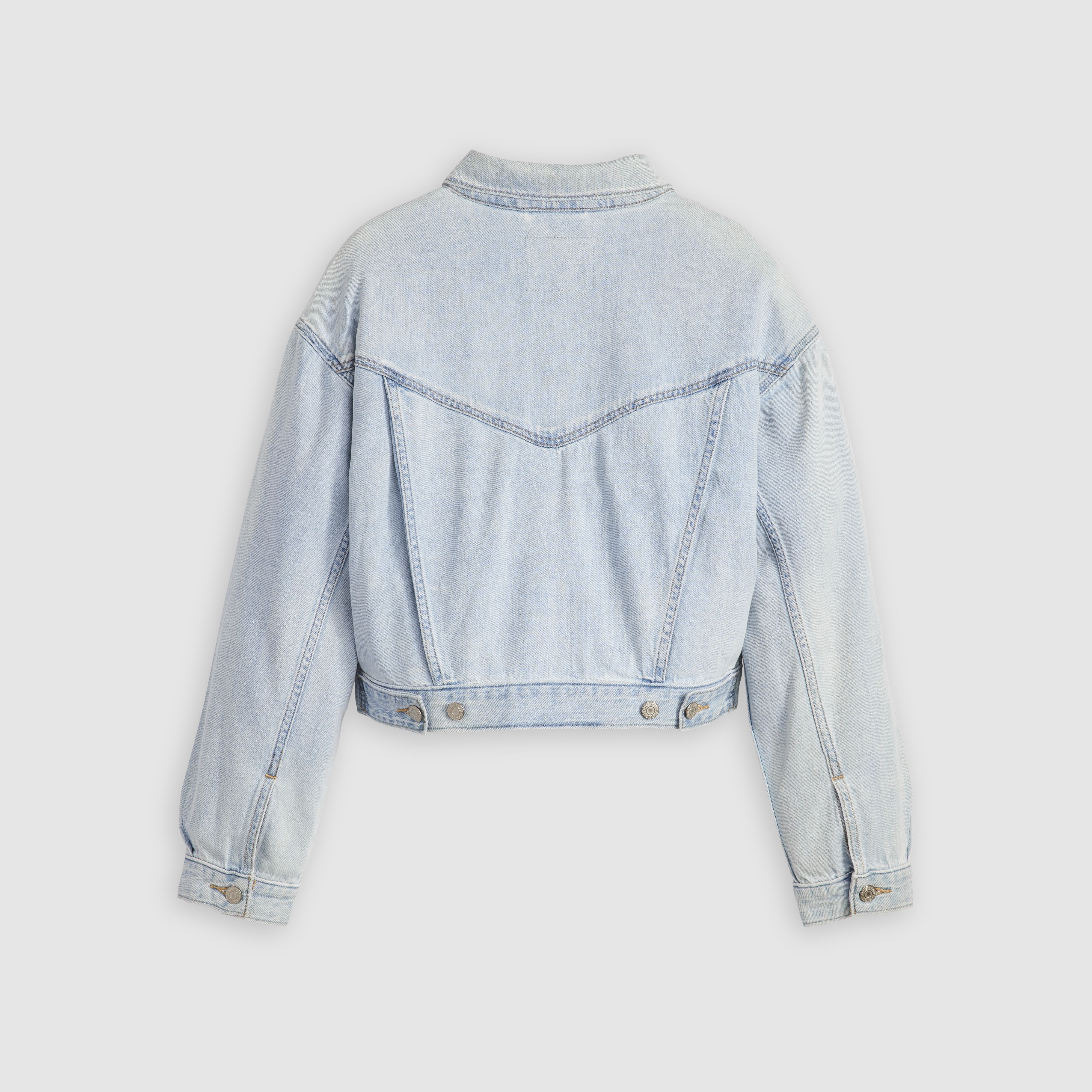Shrunken '90s Linen+ Denim Lightweight Trucker Jacket 6