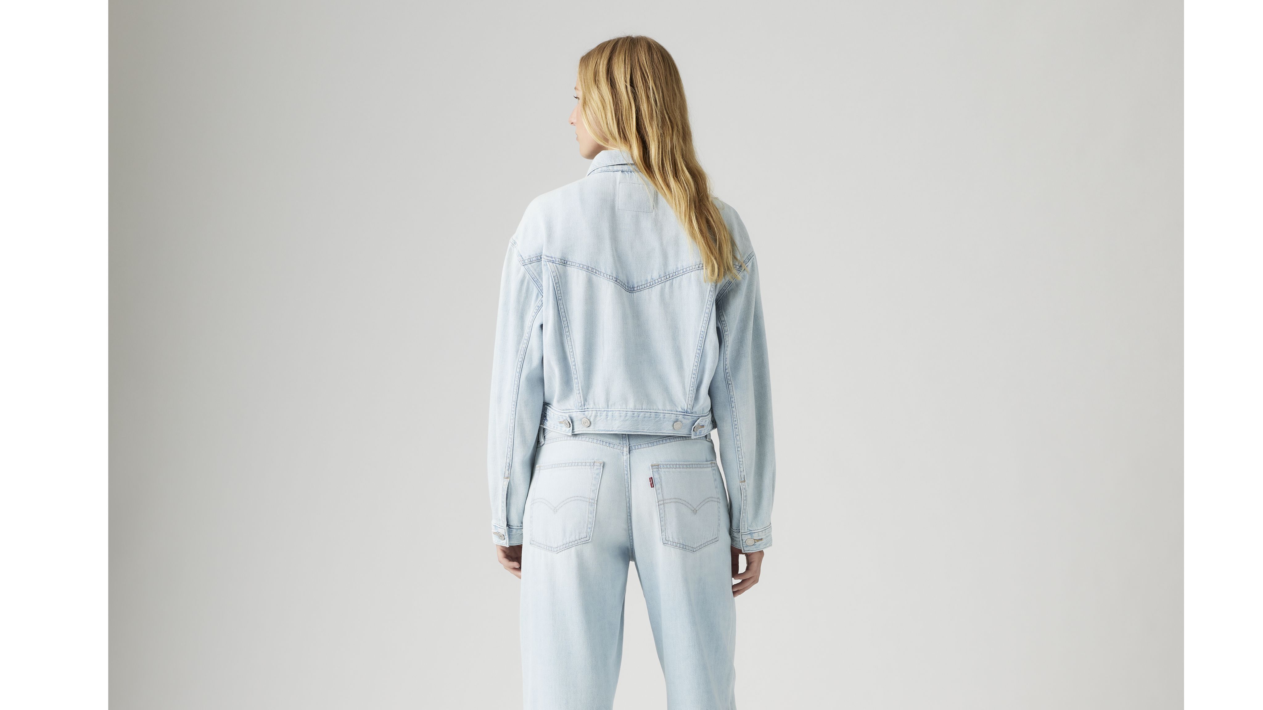 Shrunken '90s Linen+ Denim Lightweight Trucker Jacket 3