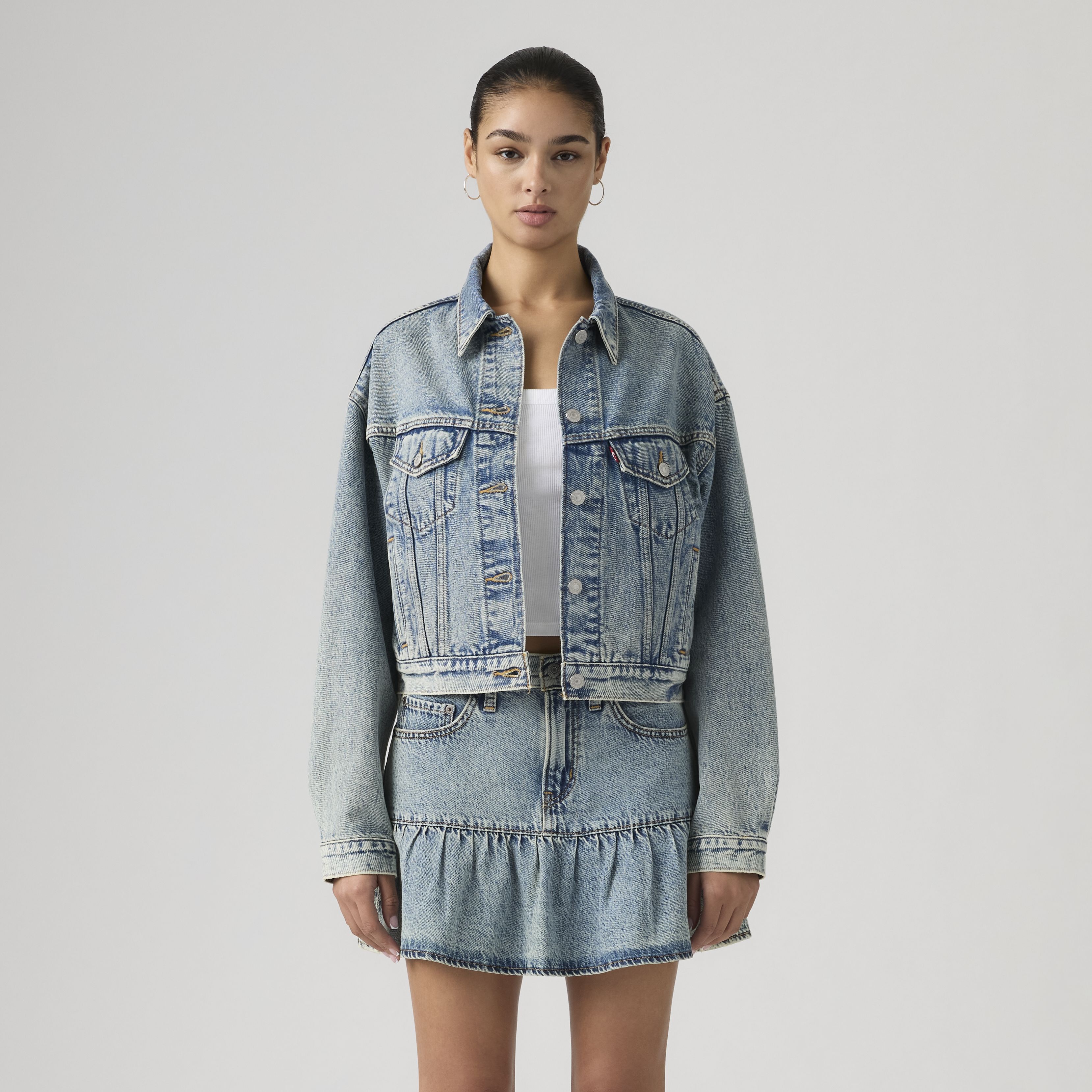 90s Cropped Trucker Jacket 10