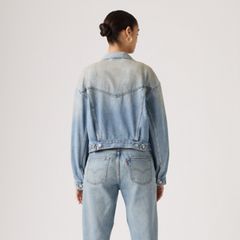 Cropped '90s Trucker Jacket — Off Roading - Blue 3