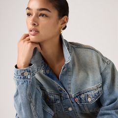 Cropped '90s Trucker Jacket — Off Roading - Blue 4