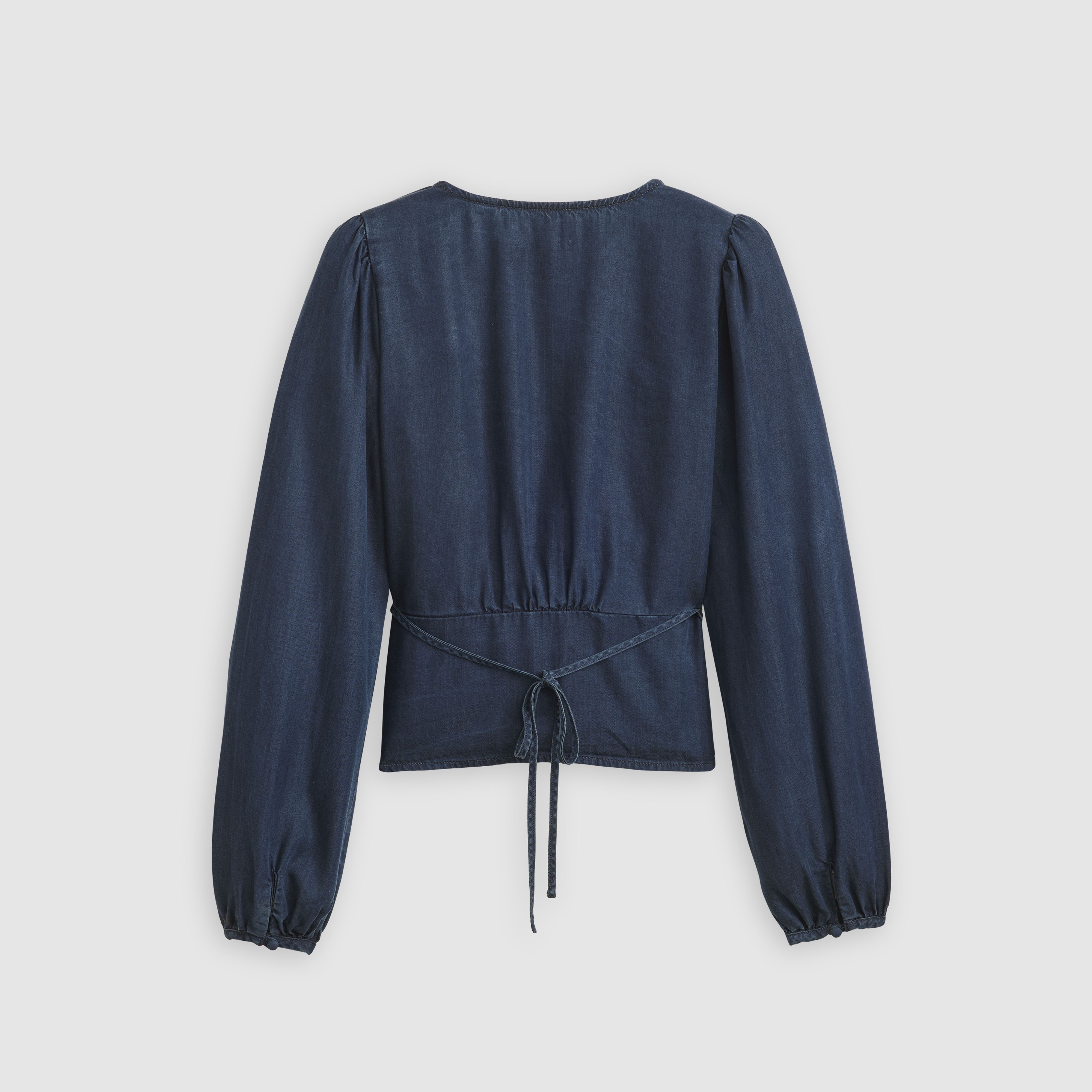 laulen＊ Dart flare blouse Alexa Flare Sleeve Shirt - Nectarine | Boston Proper