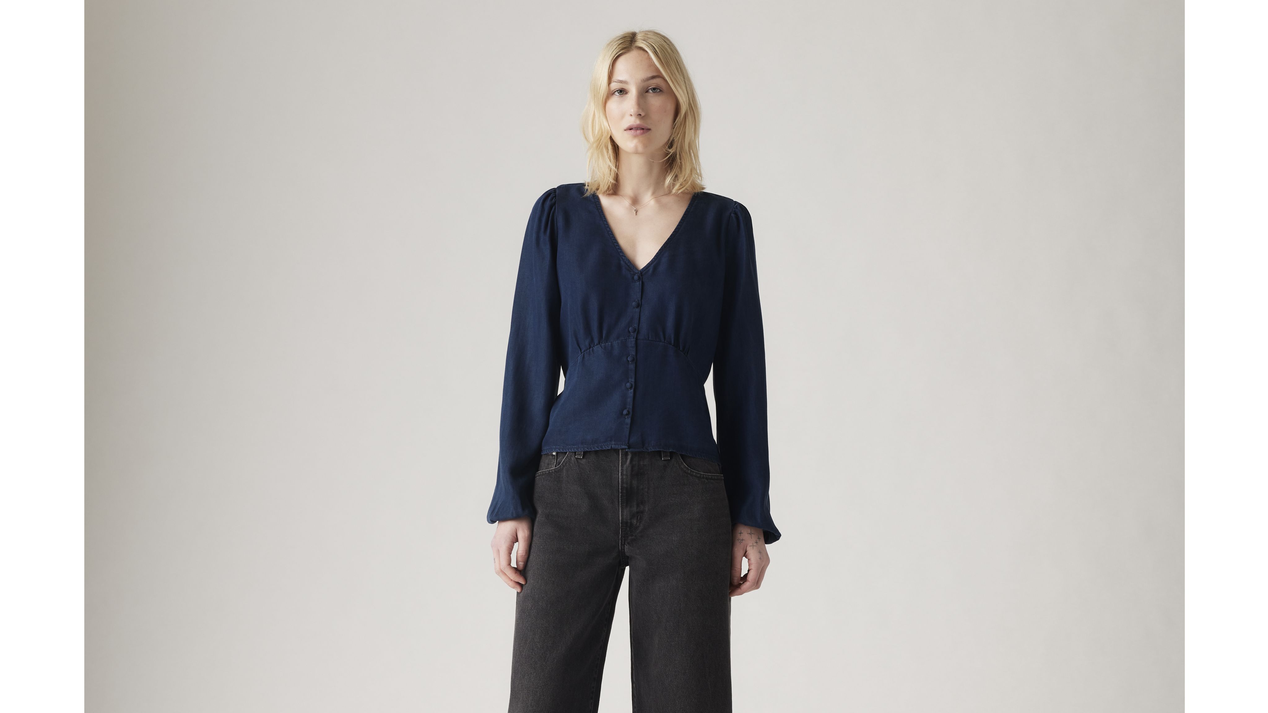 Dolores Long Sleeve Blouse - Dark Wash | Levi's® US
