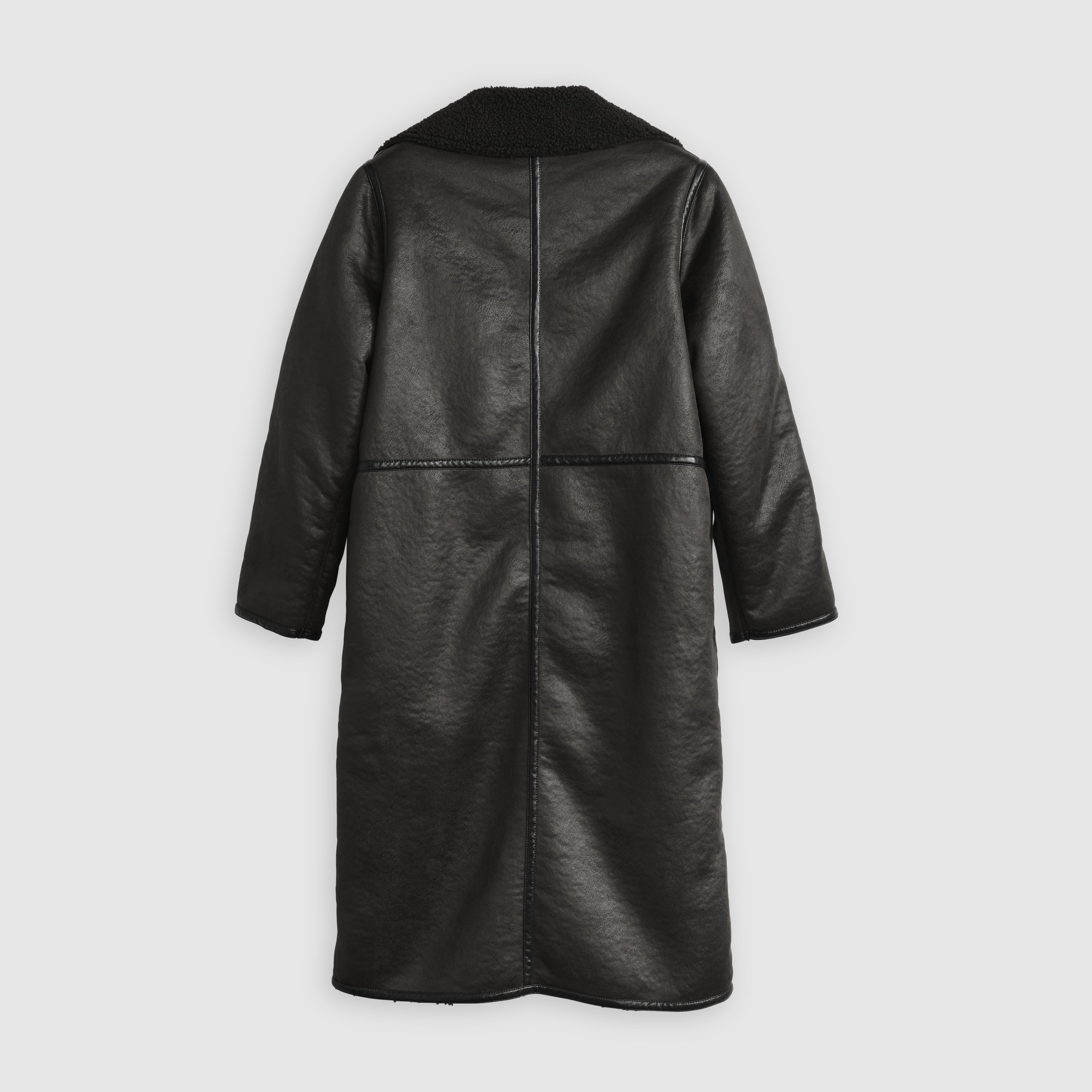 ジャケット・アウター ALLBLACK DEMIM long coat Akklian Mens Long Denim Trench Coat Classic Lapel Button Down