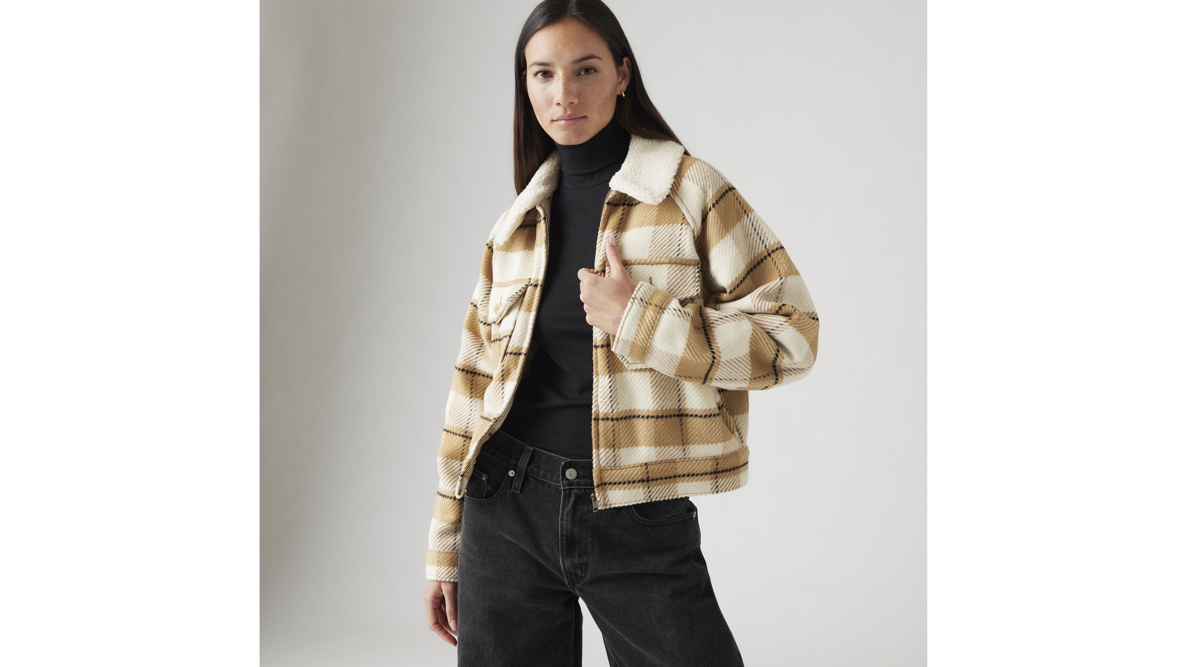 Shrunken '90s Flannel Jacket 1