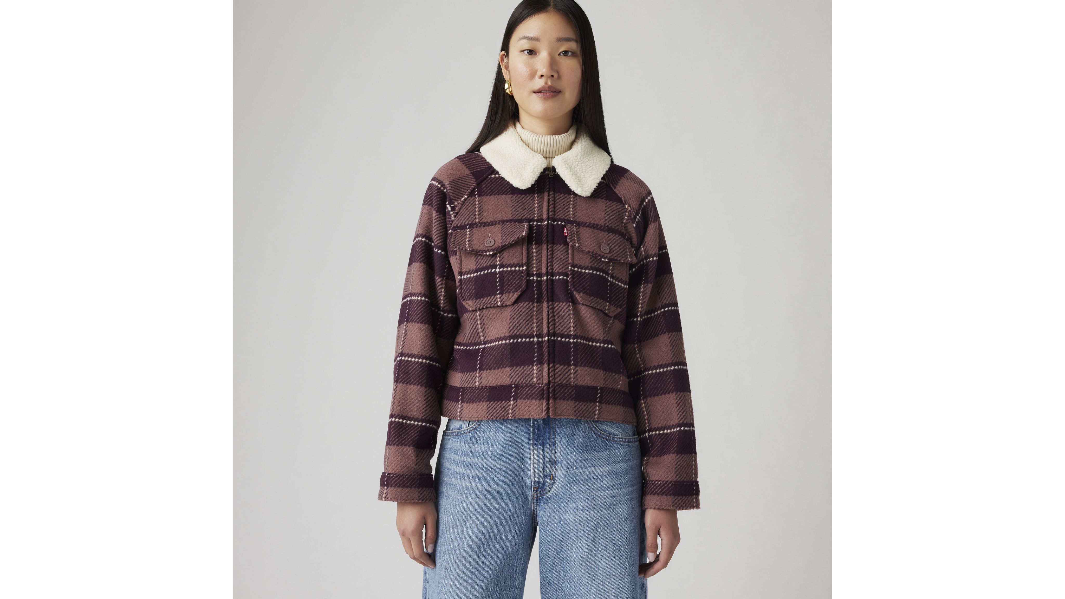 Shrunken '90s Flannel Jacket 1