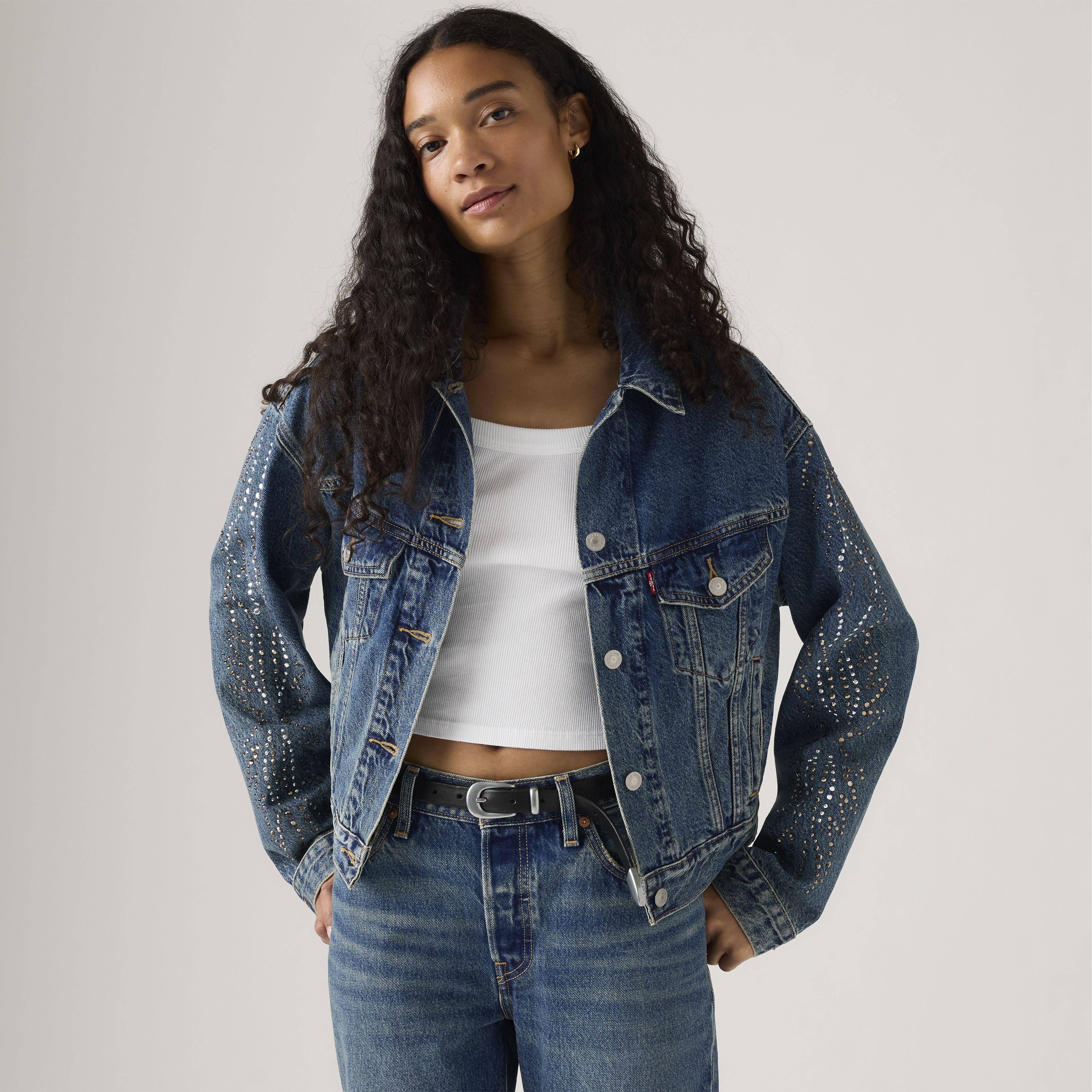 r*u様 オークション　90s leather denim jacket アメカ Shrunken '90s Trucker Jacket - Dark Wash | Levi's® US