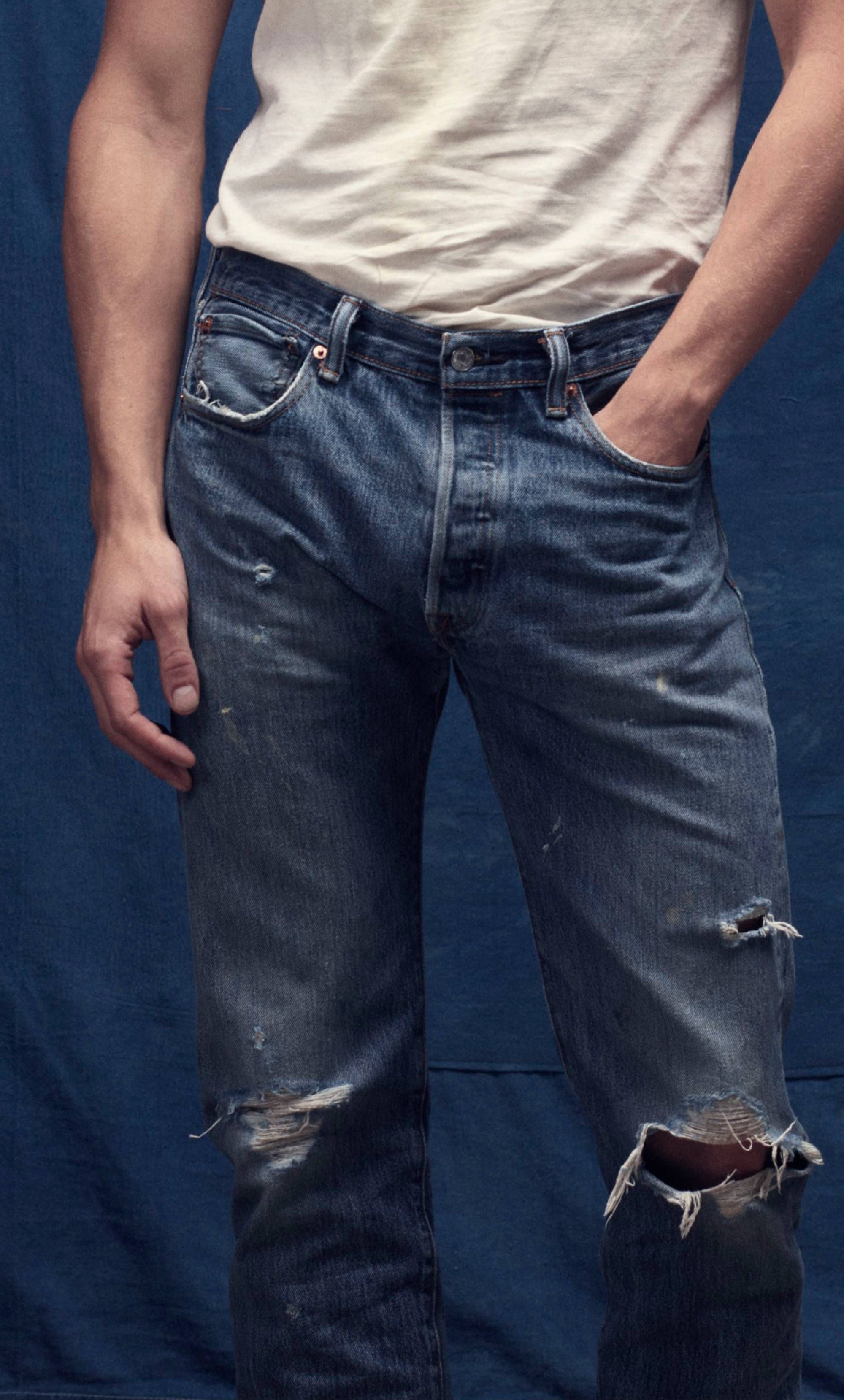 denim dictionary. blue jeans and a white shirt.