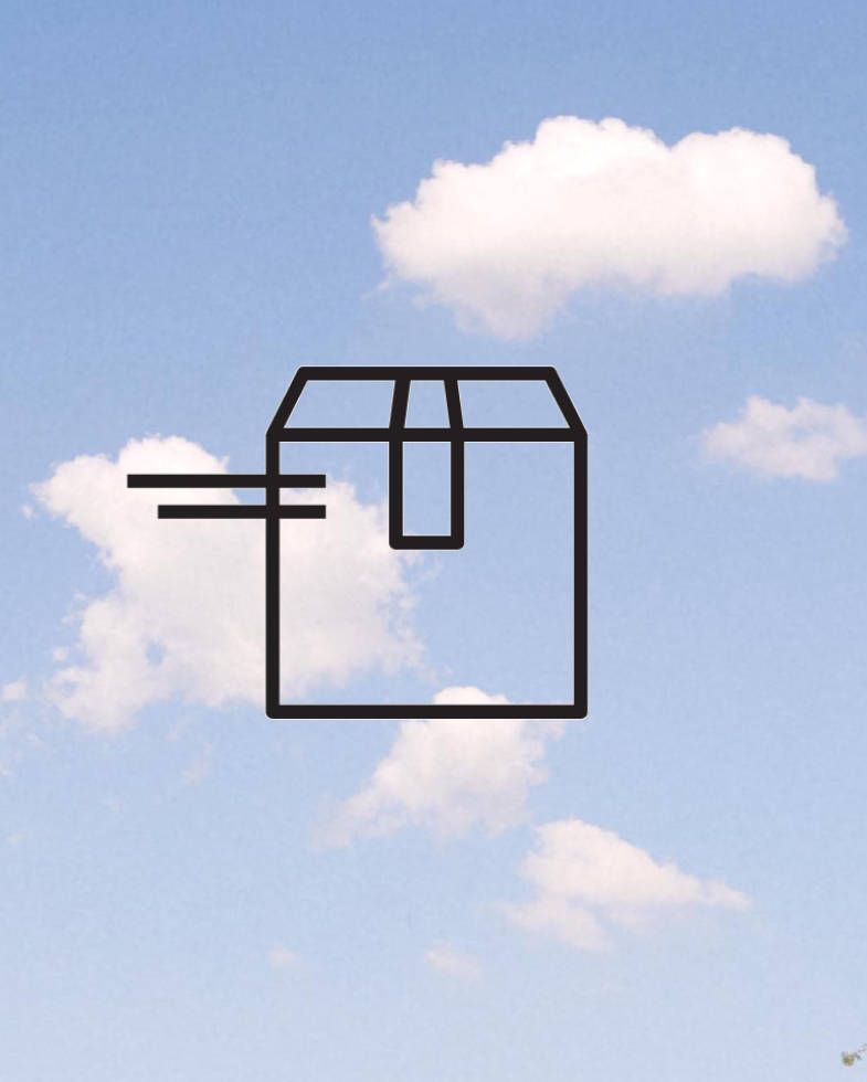 Image of a box in clouds.